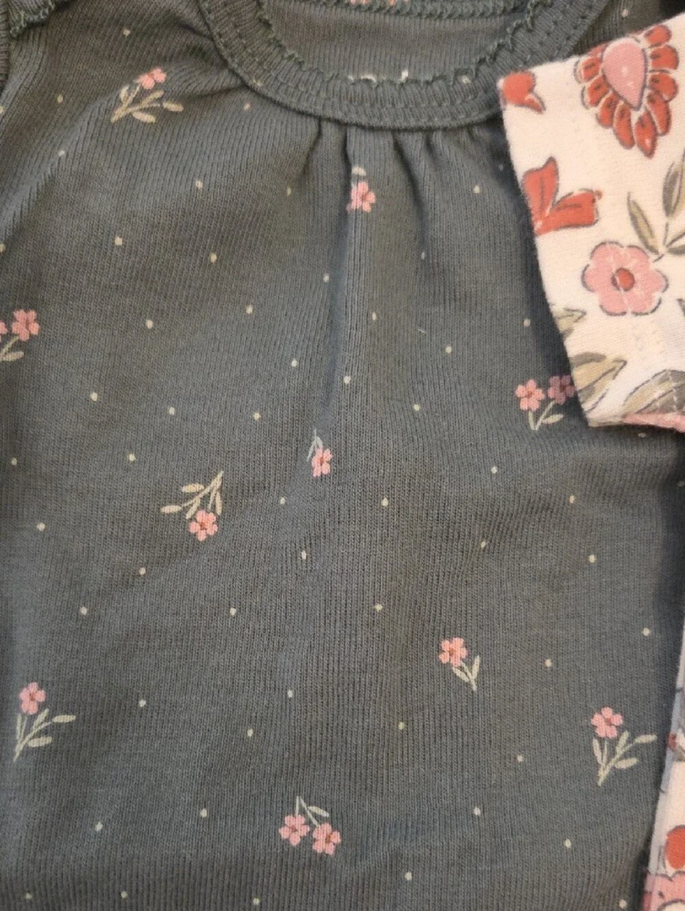 Carter's Floral and Solid Pink Baby One-Piece Bodysuits